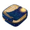 Sanitary Napkin Storage Bag, Feminine Product Pouches Portable Period Kit Bag for Girls Women Ladies Owl Full Moon Forest Night view 1
