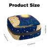 Sanitary Napkin Storage Bag, Feminine Product Pouches Portable Period Kit Bag for Girls Women Ladies Owl Full Moon Forest Night view 2