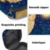 Sanitary Napkin Storage Bag, Feminine Product Pouches Portable Period Kit Bag for Girls Women Ladies Owl Full Moon Forest Night view 3