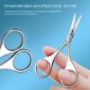 Kootinn 2 Pack Small Facial Hair Grooming Scissors for Men and Women - Eyebrow, Nose Hair, Moustache, Beard, Eyelashes, Ear Cutting Kit - Curved and Rounded Safety Tweezers view 3