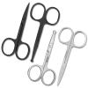 Curved and Rounded Facial Hair Scissors for Men and Women - Cutting Scissors for Mustache, Nose, Beard, Eyebrow, Eyelashes and Ears - Steel Cutting Scissors - 4 Pairs view 1
