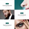 Curved and Rounded Facial Hair Scissors for Men and Women - Cutting Scissors for Mustache, Nose, Beard, Eyebrow, Eyelashes and Ears - Steel Cutting Scissors - 4 Pairs view 3