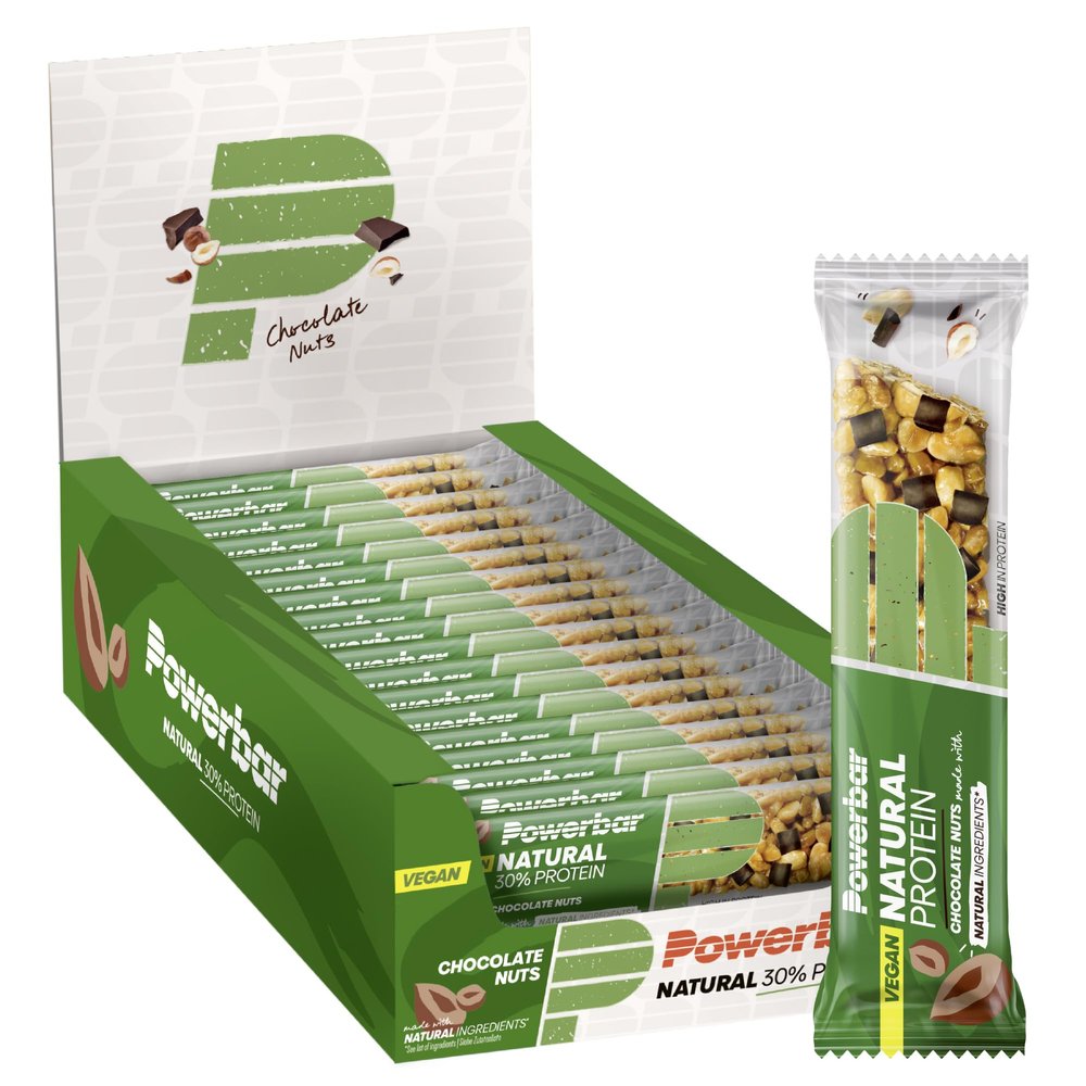 Powerbar - Natural Protein - Chocolate Nuts - 18x40g - vegan protein bar - palm oil free - natural ingredients