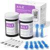 AILE Blood Glucose Test Strips for Diabetics: AILE Blood Sugar Test Strips 50 PCS - 50 Lancets for Home Use - Only Use with A608 A601 A606 A616 W33 Blood Glucose Monitor view 1