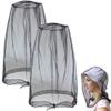 Wudaizhi Mosquito Head Net Midge Head Net Nylon Face Net Mesh Fine Mesh Insect Netting Neck Protective Mesh Face Mesh Mask Cover for Outdoor Hiking Fishing Camping Climbing and Walking (2pcs, Black) view 1