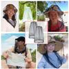Wudaizhi Mosquito Head Net Midge Head Net Nylon Face Net Mesh Fine Mesh Insect Netting Neck Protective Mesh Face Mesh Mask Cover for Outdoor Hiking Fishing Camping Climbing and Walking (2pcs, Black) view 3