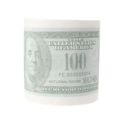 CLENEA Dollar Humour Toilet Paper Gift Dump Funny Gag Roll