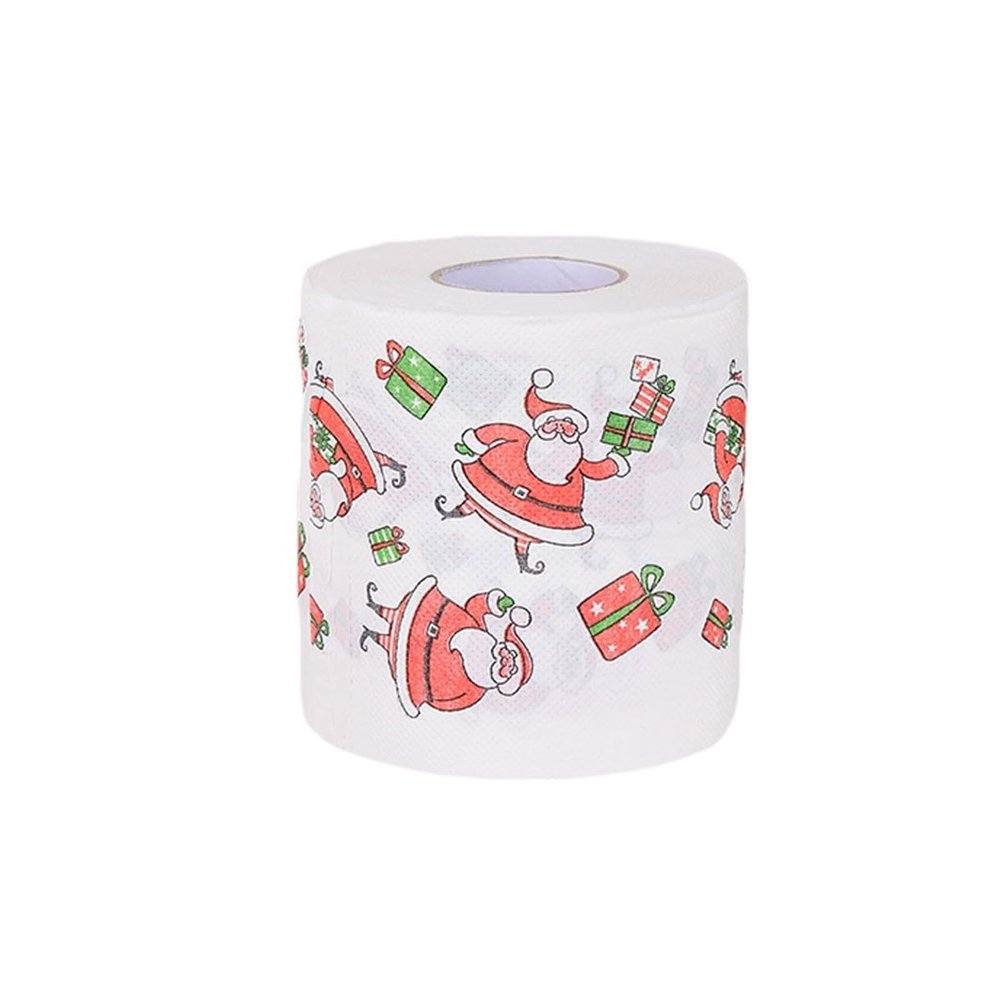 CLENEA Santa Claus Tissue Office Toilet Paper Paper Roll Christmas Paper Towels (Color : 1)