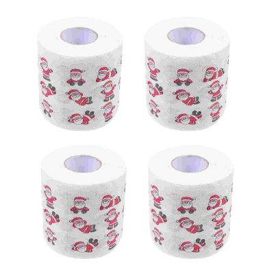Paper Napkins Christmas Toilets Christmas Towels New Bathroom Roll Paper Cleaning (Color : Santa Claus)