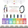 10Pcs healing crystal gifts, Chakra Stones Bracelet Necklace, 7 Chakras Balancing Crystal Therapy Meditation Reiki, Couple bracelet necklace gift (A Hexagonal pillar stone) view 4