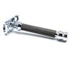 Parker Safety Razor76R Graphite Gray Long Handle Butterfly Open Double Edge Safety Razor for Men view 4