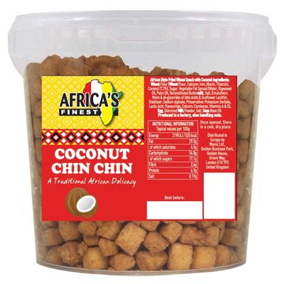 Africa's Finest Chin Chin Coconut Flavour, 250g (Pack of 12)