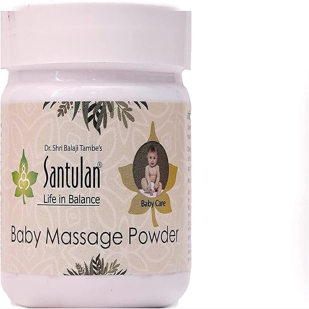 QURA Ayurveda Baby Massage Powder-35gm with Sukanthi Throat Relief Pills-1gm