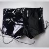 Men Sexy Wet Look PVC Vinyl Patent Leather Shiny Boxer Brief Lace Up Side shorts Pants Underwear Lingerie view 4