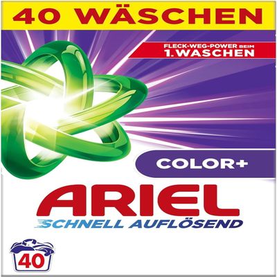 Ariel Color+ Powder Detergent, Colour Detergent, 2.4 kg, 40 Washes, Colour Protection