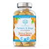 Turmeric Curcumin Gummies with Ginger - 120 Natural Orange Flavour Juicy Yummy Gummies  with a Huge 95% curcuminoids, Vegan & Gelatin Free  2 Month Supply for Men, Women & Children  Made in The UK view 1