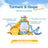 Turmeric Curcumin Gummies with Ginger - 120 Natural Orange Flavour Juicy Yummy Gummies  with a Huge 95% curcuminoids, Vegan & Gelatin Free  2 Month Supply for Men, Women & Children  Made in The UK view 4