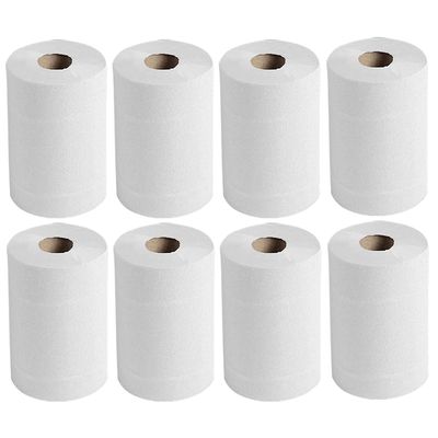9 Rolls x Kitchen Rolls, 2 PLY Centrefeed Kitchen Towels, Embossed White Hand Napkins, 40GSM Kitchen Towel Paper, Wiping Napkin Roll, Strong & Durable Kitchen Roll Bulk Buy (300 Sheets, Kitchen Rolls)