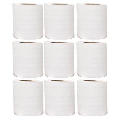 9 Rolls x Toilet Rolls, 2 Ply White Toilet Paper, Quilted Toilet Roll Packs, 34GSM Toilet Paper Soft Tissue Roll Skin Cleaning Towels, Wiping Napkin Roll, Bulk Buy (220 Sheets/Toilet Rolls)