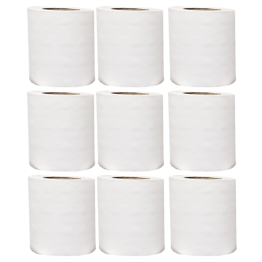 9 Rolls x Toilet Rolls, 2 Ply White Toilet Paper, Quilted Toilet Roll Packs, 34GSM Toilet Paper Soft Tissue Roll Skin Cleaning Towels, Wiping Napkin Roll, Bulk Buy (220 Sheets/Toilet Rolls)
