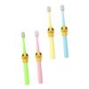 LALAFINA 4pcs Micro Nano Kids Toothbrushes 10,000 Ultra Soft Bristles Cartoon Design Manual Toothbrush Mild Cleaning for Children Multicolour Set view 1