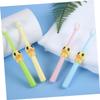 LALAFINA 4pcs Micro Nano Kids Toothbrushes 10,000 Ultra Soft Bristles Cartoon Design Manual Toothbrush Mild Cleaning for Children Multicolour Set view 4