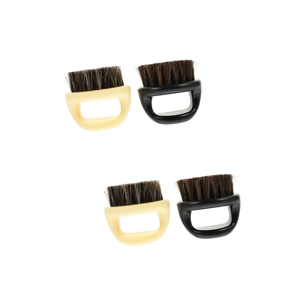 FRCOLOR 4pcs Men Beard Brush Broken Hair Cleaning Brush Mustache Comb for Handheld Grooming in Barbershop
