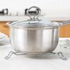 ZAANU Stainless Steel Steamed Steamed Bread Shelf,Water Steamed Shelf, Kitchen Cooking Cleaning Storage Tool,Stainless Steel Steamer Rack Insert Stock Pot Steaming Tray Stand Cookware /194 view 3