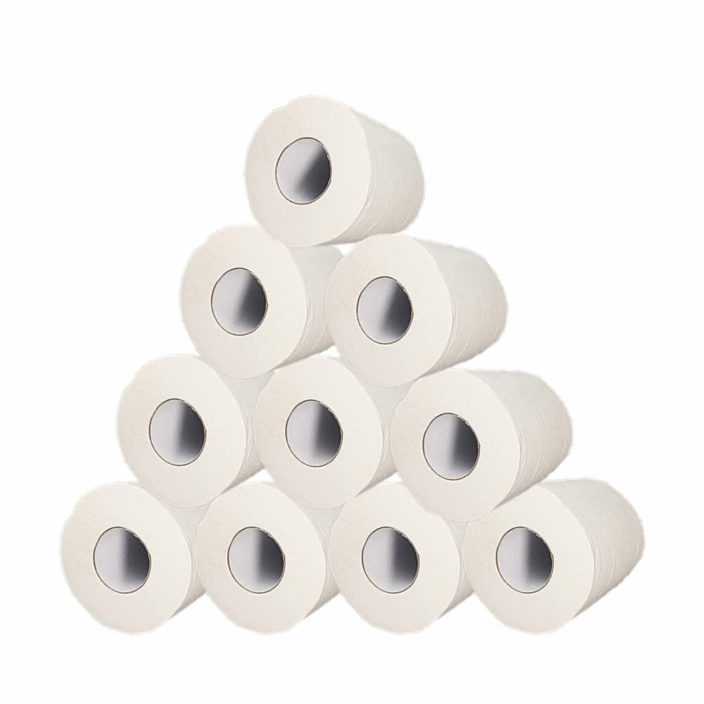 36 Rolls x Toilet Rolls, 2 Ply White Toilet Paper, Quilted Toilet Roll Packs, 34GSM Toilet Paper Soft Tissue Roll Skin Cleaning Towels, Wiping Napkin Roll, Bulk Buy (220 Sheets/Toilet Rolls)