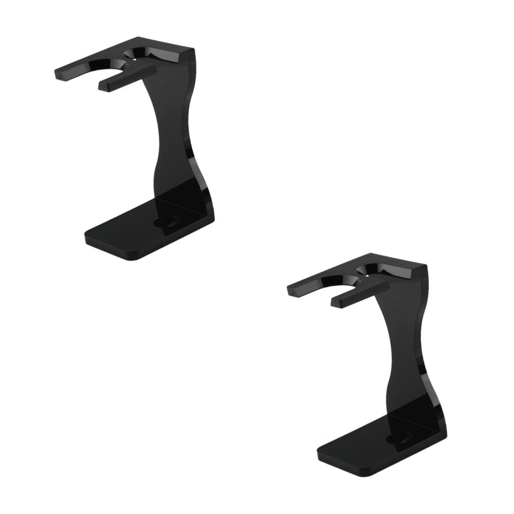 Beavorty 2pcs Acrylic Razor Stand Desktop Shaving Brush Holder Beard Brush Support Home Bathroom Display Holder Shaving Tool Stand