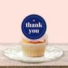 24 PRECUT Thank You Cupcake Toppers Theme #3, Edible With Thanks Cake Decorations view 3
