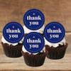 24 PRECUT Thank You Cupcake Toppers Theme #3, Edible With Thanks Cake Decorations view 4