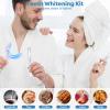 HIYAA 16 LED Teeth Whitening Kit with 3 Gel Refills, Pink Tray - Sensitivity Free Whitener for Home & Travel view 2