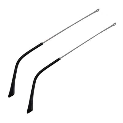 1 Pair Metal Frame Arms Legs Replacement Temple Arm for Eyewear Eyeglasses, Gunmetal+Black
