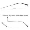 1 Pair Metal Frame Arms Legs Replacement Temple Arm for Eyewear Eyeglasses, Gunmetal+Black view 2
