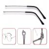 1 Pair Metal Frame Arms Legs Replacement Temple Arm for Eyewear Eyeglasses, Gunmetal+Black view 3