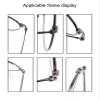 1 Pair Metal Frame Arms Legs Replacement Temple Arm for Eyewear Eyeglasses, Gunmetal+Black view 4