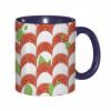 Coffee Mug Funny Mug,Realistic Ingredients for Pizza Mozzarella Cheeses Tomatoes and Basil Leaves Print,Coloured Mug Cup Gift Birthday Work Office Christmas Tea Coffee view 1