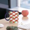 Coffee Mug Funny Mug,Realistic Ingredients for Pizza Mozzarella Cheeses Tomatoes and Basil Leaves Print,Coloured Mug Cup Gift Birthday Work Office Christmas Tea Coffee view 2