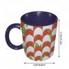 Coffee Mug Funny Mug,Realistic Ingredients for Pizza Mozzarella Cheeses Tomatoes and Basil Leaves Print,Coloured Mug Cup Gift Birthday Work Office Christmas Tea Coffee view 3