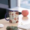 Coffee Mug Funny Mug,Coffee Delicious Tasty Chocolate Donuts Marshmallows and Sugar Cookies Pattern Print,Coloured Mug Cup Gift Birthday Work Office Christmas Tea Coffee view 2