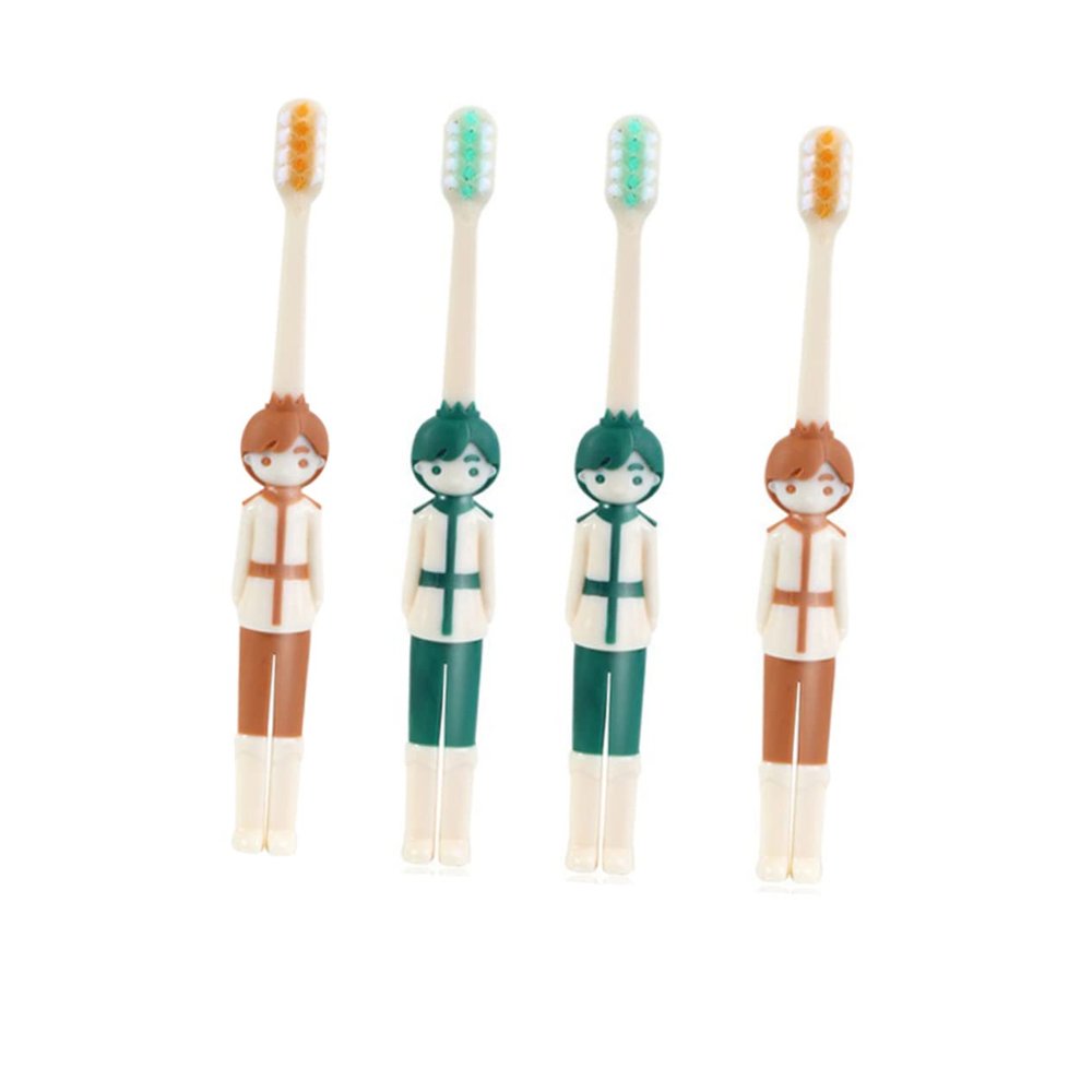 FOMIYES 4pcs Boys and Girls Toothbrushes Boy Girl Soft Bristle Cartoon Toothbrushes for Daily Use Ergonomic Design