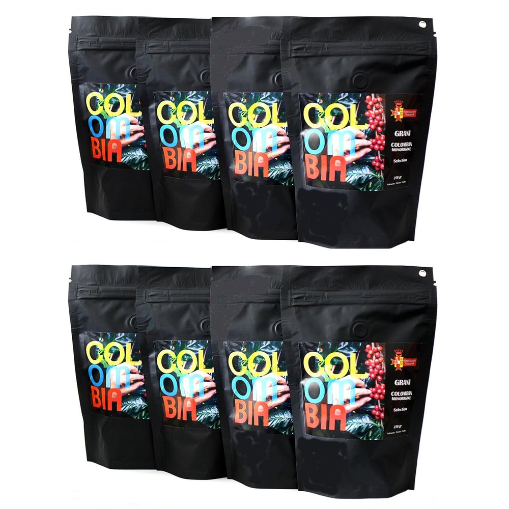 Colombia Selection single origin coffee beans, 100% arabica, friar's tunic roasting, bar blend, pack of 8 x 250 g