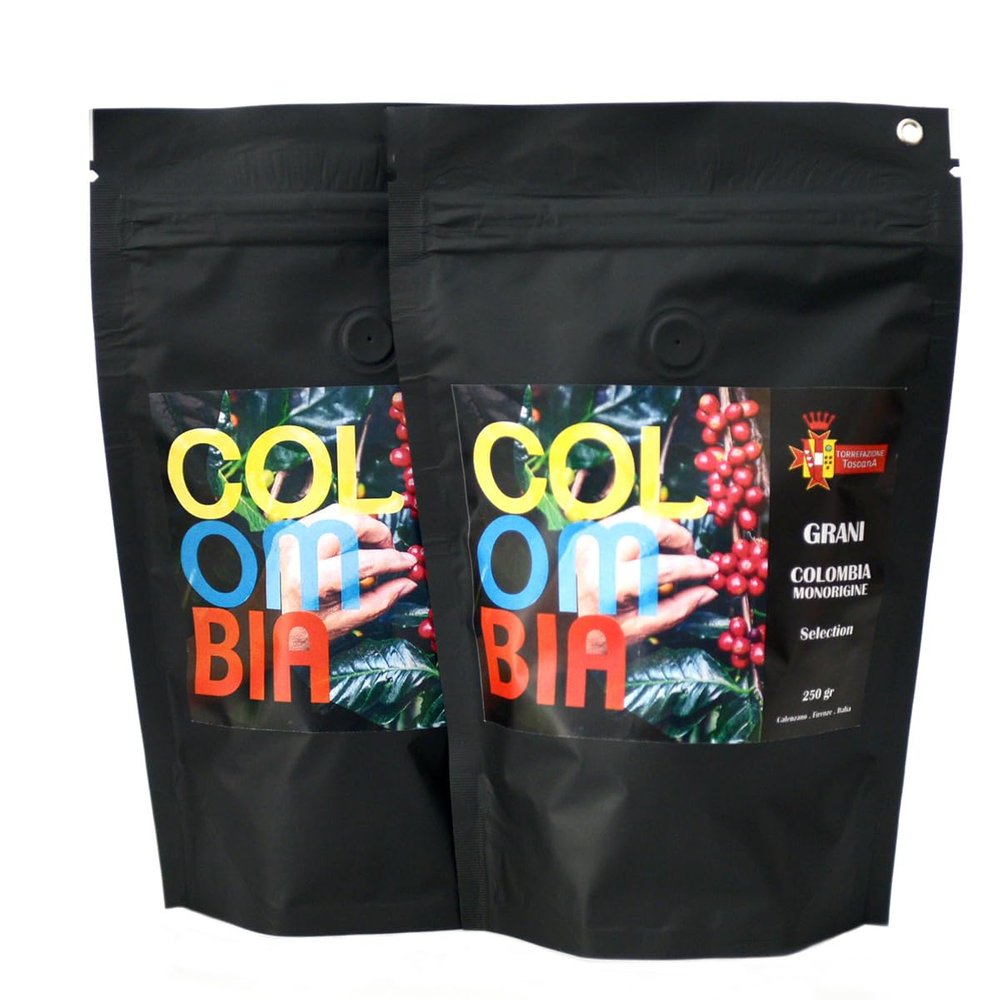 Colombia Selection single origin coffee beans, 100% arabica, friar's tunic roasting, bar blend, pack of 2 x 250 g