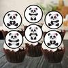 PRECUT Cute Panda Edible Cupcake Toppers - Panda Theme Cake Decorations, Girls Pink Birthday Party, 1.5 Inch / 4cm Discs (Pack of 12) view 4