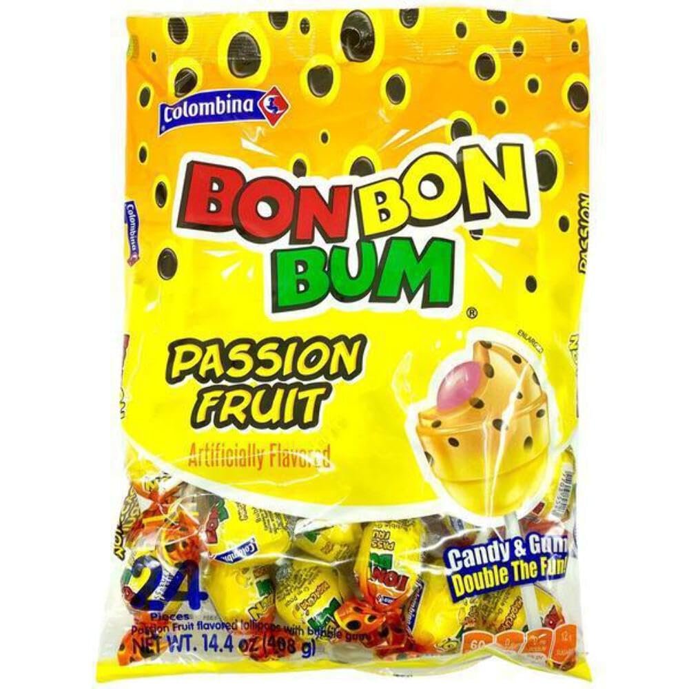 MASBon Bon Bum Passionberry Lollypops 24 Count Box of 15-Fd