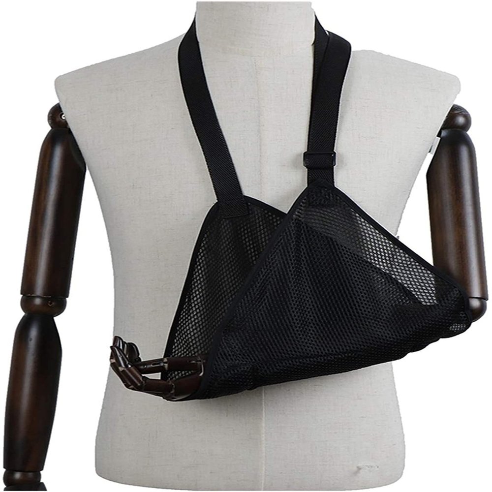 1pcs Breathable Broken Arm Arm Support Shoulder Belt Support Elbow Brace Wrist Elbow Fracture Protector Dislocation (Color : Black) (Black)