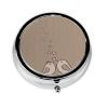 Love Birdie Stripe Pill Box Metal Pill Organizer Case Round Pill Box Medicine Organizer Pill Container view 1