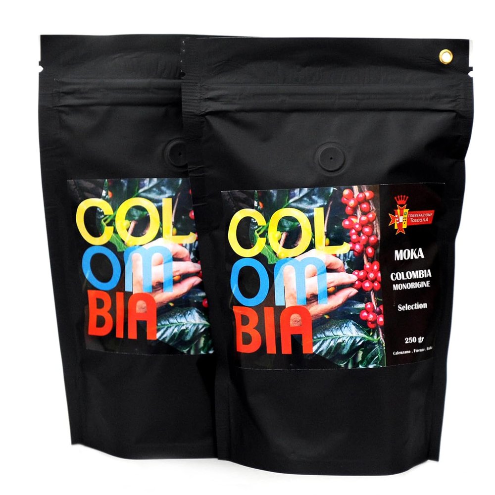 Colombia Selection single origin ground coffee for mocha, 100% arabica, friar's tunic roasting, bar blend, pack of 2 x 250 g