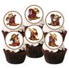 Cowboy Boots Edible Cupcake Toppers - Western Themed Cake Decorations with Cowboy Hat & Rodeo Style - wafer card PRECUT 4cm/1.5 Inch Discs (Pack of 24) view 1